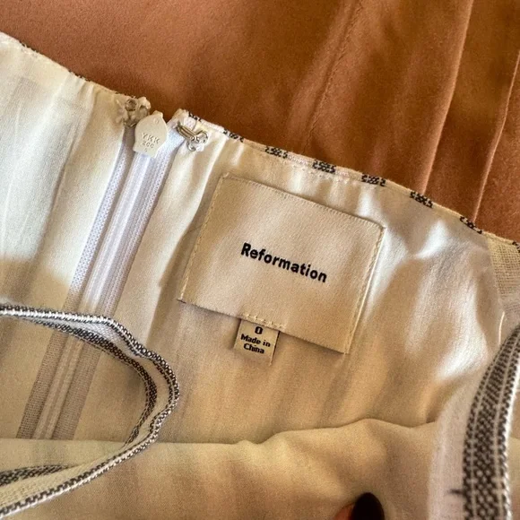 Reformation Blue and White Striped Mini Phillips Dress - Picture 4 of 5